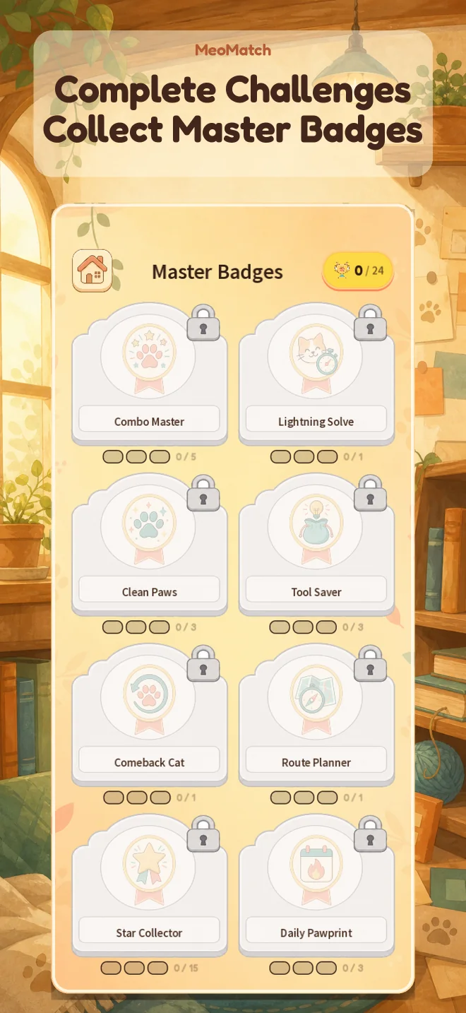 Collect mastery badges